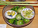 Vegetables and herbs for green curry