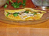 Crispy crepe filled and ready to serve