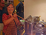 Kasma cooking soup noodles