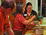 Assembling a bowl of Kao Soi