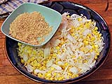 Corn-Coconut Treat with Toasted Sesame