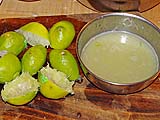 Organic lime juice completes the cooking process