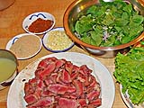 Steak and herbs