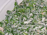 ''Mixed'' chive cake ready for the steamer