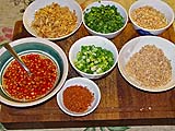 Toppings for curry beef noodles