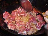 Browning the lamb