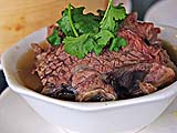 Beef brisket and turnips in clear broth