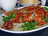 Sticky rice-stuffed chicken