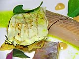 Trout and cabbage detail