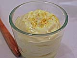 Pistachios from Hurricane, whipped cream and lemon curd